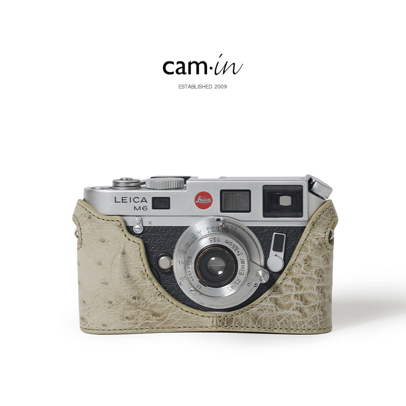 Cam-in Camera Case for Leica M6（Ostrich leather）
