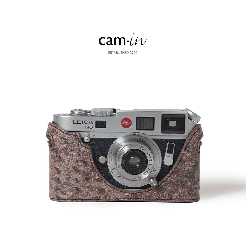 Cam-in Camera Case for Leica M6（Ostrich leather）