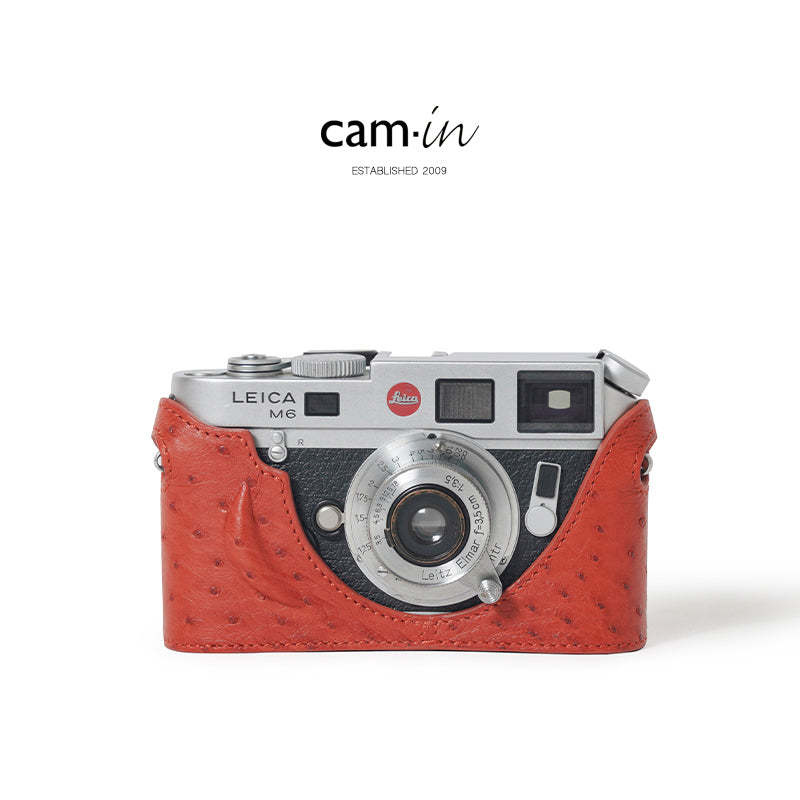Cam-in Camera Case for Leica M6（Ostrich leather）