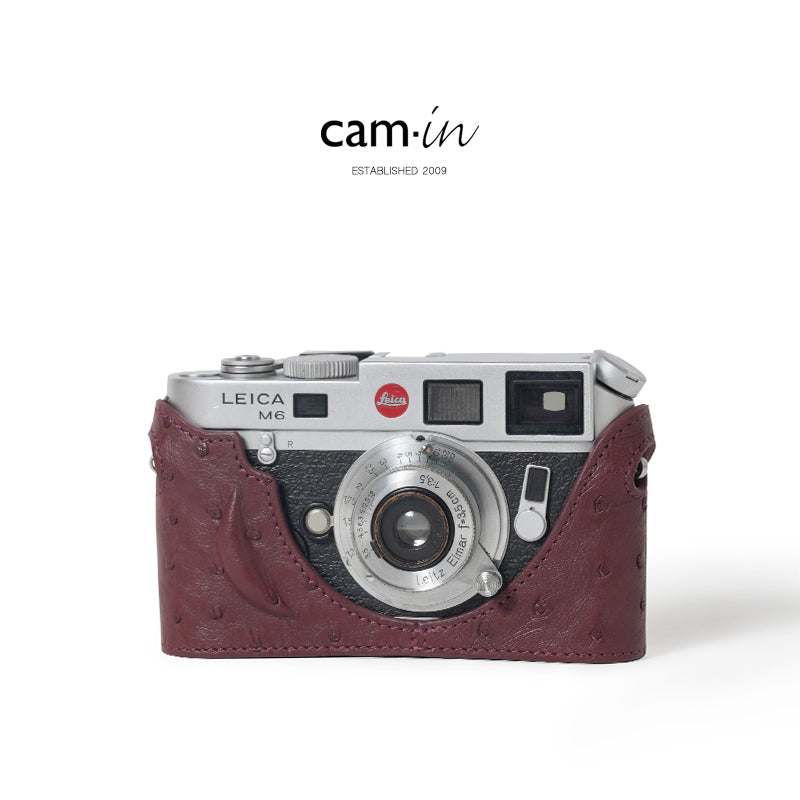 Cam-in Camera Case for Leica M6（Ostrich leather）