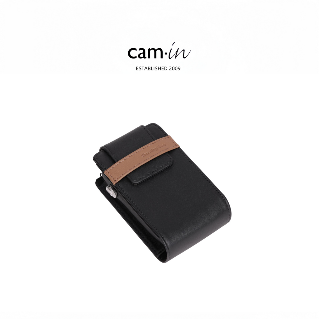 Cam-in leather carrying case for Ricoh GRii, GRiii, SONY Cyber-shot HX-V700, and CONTAX T cameras