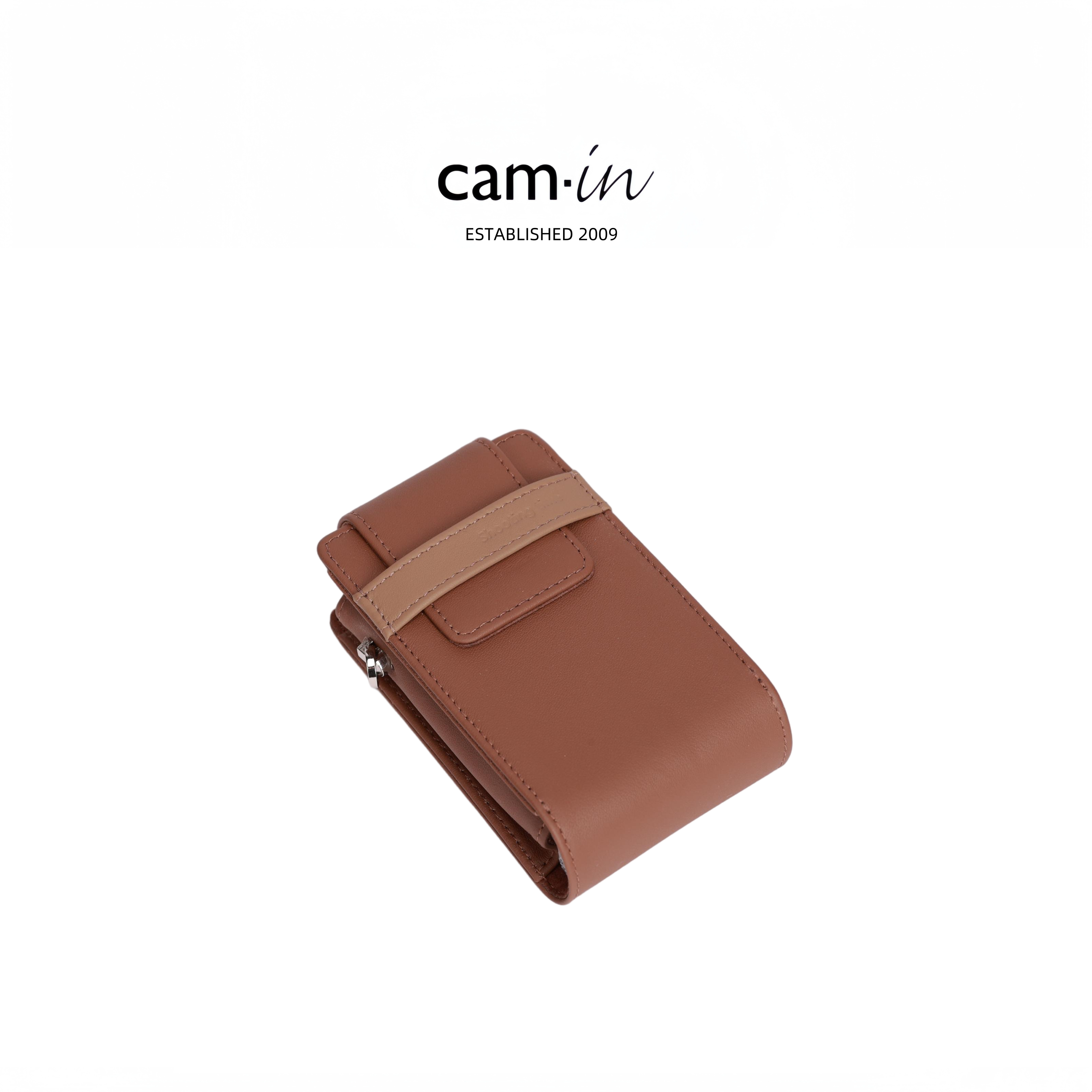 Cam-in leather carrying case for Ricoh GRii, GRiii, SONY Cyber-shot HX-V700, and CONTAX T cameras