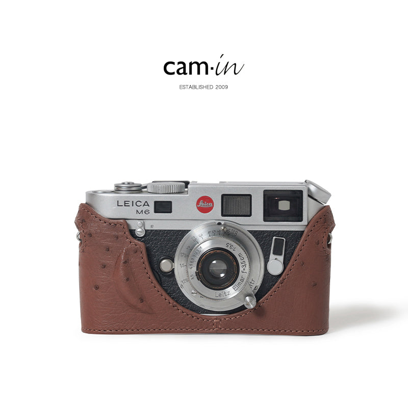 Cam-in Camera Case for Leica M6（Ostrich leather）